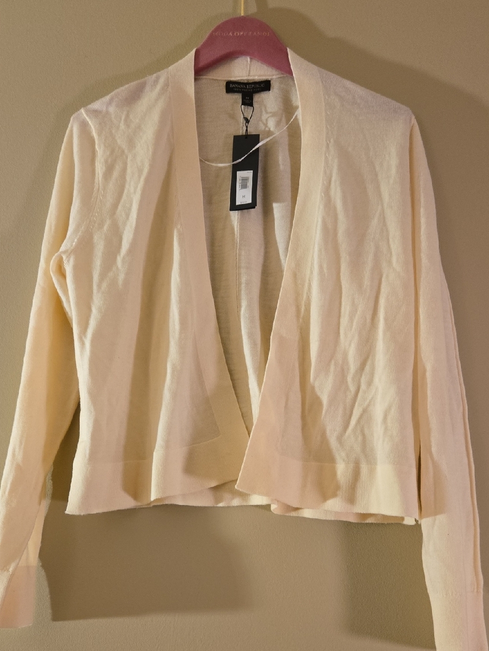 Banana Republic Cream Open-Front Lightweight Women's Cardigan Size XS